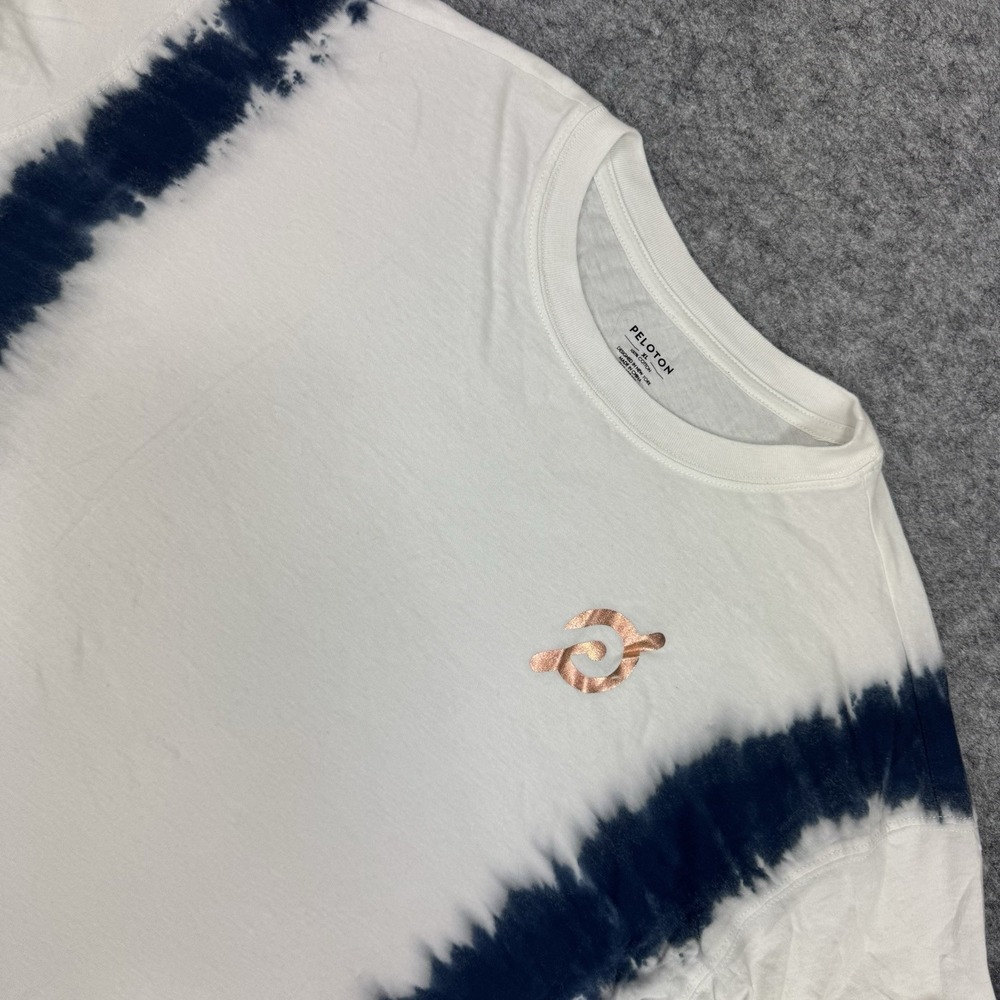 Peloton T-shirt White And Tye‎ Dye Pattern Together We Go Far Women XL NWT
